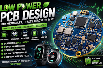 create low power pcb design for wearable devices, smart health trackers and iot