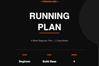 create a personalized running plan for your goals and fitness level
