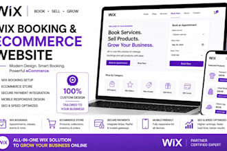 build a wix booking website and wix ecommerce store and wix studio