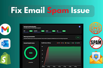 fix email spam issue, enhance deliverability, warmup mailbox