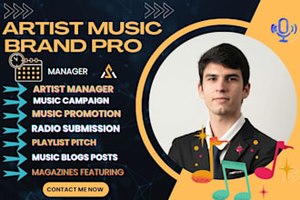 be your artist manager, music distributor, music promoter, and virtual assistant