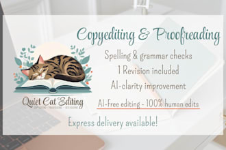 copyedit and proofread your manuscript