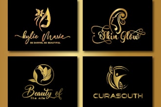 do luxury beauty, skincare and salon logo design branding