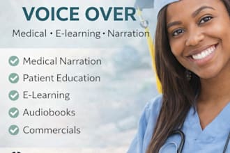 provide calm, clear, and trustworthy voiceover