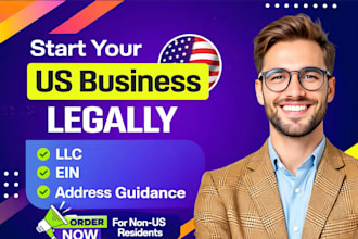 help you register a US llc, ein, bank setup and virtual address legally