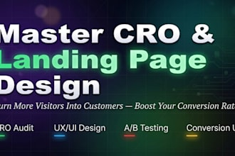 do a full cro audit, UX audit, and landing page design to increase sales