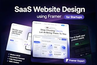 build modern framer website for saas startup
