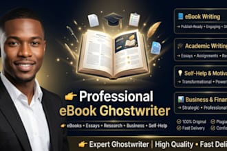 academic and scholarly fiction ghostwriter educational writing