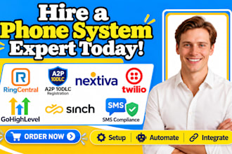 setup ringcentral a2p 10dlc registration nextiva twilio ghl sinch sms compliance