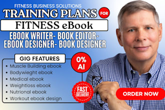 write design, weight loss ebook, workout plan and fitness guide in 3 days