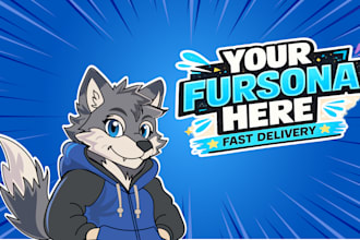 create custom furry character design, fursona and furry art