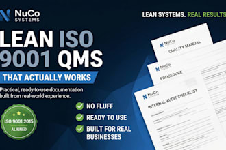 build your iso 9001 qms system and documentation pack