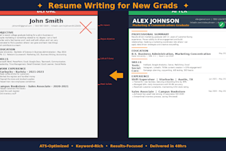 write an ats optimized resume and linkedin profile for new graduates