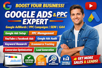 setup and manage google ads ppc campaign for lead generation and sales