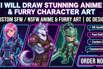 make custom 3d furry vtuber model, nsfw vrchat, unity 3d model, vbridger, hytale