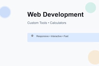 build web calculators and tools