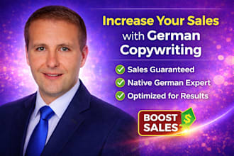 write high converting german and english copy and customer communication