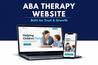 design professional aba therapy website for your official therapy website