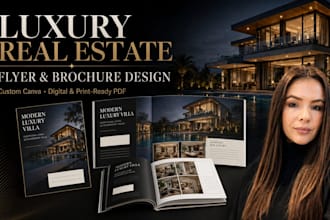 design a luxury real estate flyer or property brochure