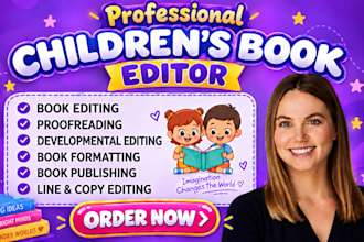 be your children book editor, proofread kids storybook, edit kids picture book