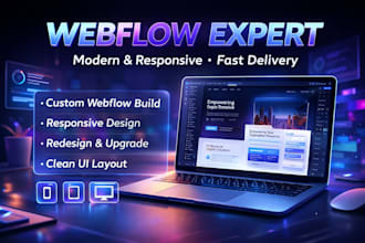 design and develop a unique webflow website, reponsive design