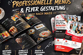 ich werde professionelle flyer bifold trifold mehrseitige broschüren gestalten