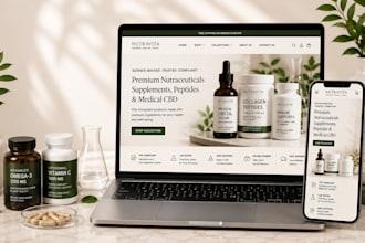 build fda compliant nutraceutical, supplement peptide, medical cbd shopify store