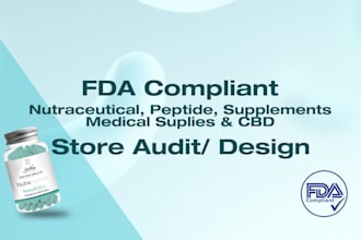 build fda compliant nutraceutical, supplement peptide, medical cbd shopify store