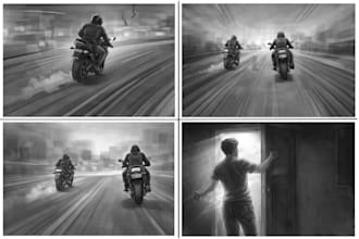 draw storyboard in any art style, animated