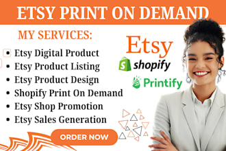 setup etsy shopify print on demand store with printify, printful shopify pod