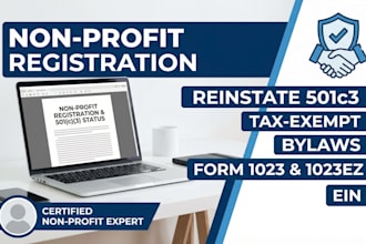 non profit registration, reinstate 501c3 tax exempt bylaws, form 1023ez 1023 ein