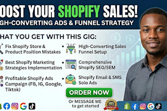 set up meta ads, facebook , instagram and tictok ads to boost shopify store sale