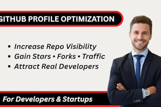 optimize github profile, increase repo visibility, stars and traffic