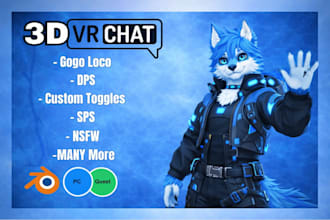 professionally fix vrchat avatar, rig, convert and upload vrchat or furry avatar