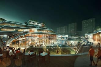 beautify3d retail complex,cgi commercial infrastructure,rvt mixed use masterplan