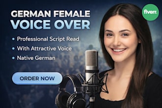 produce german female voice over with an atttractive voice for you