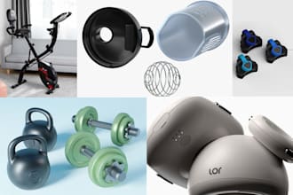 3d product design smart trackers gym equipment treadmills home gym 3d rendering