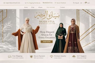 build luxury abaya shopify store islamic clothing store islamic wears store
