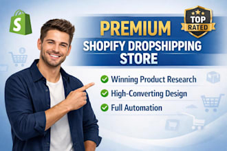 create a branded turnkey shopify dropshipping store with winning products