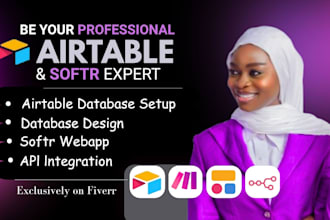 setup airtable design airtable automation database and softr expert