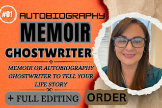 autobiography memoir biography writer fiction ghostwriter non fiction writer KDP