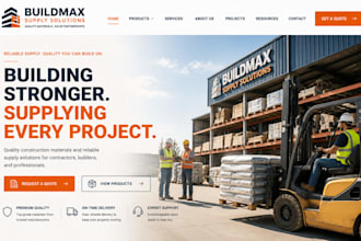 design wix building materials website squarespace construction supply website