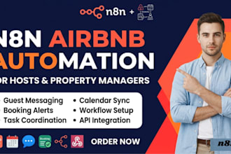 setup n8n workflow operation automation for airbnb hosts and property managers