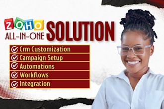 setup zoho crm, zoho sites, zoho workflow, zoho campaigns, zoho form, zoho one