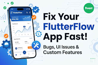 fix, customize or redesign your flutterflow mobile app
