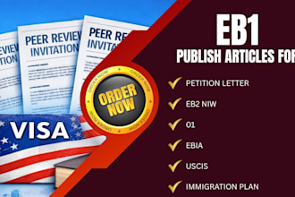 publish eb1a niw o1 visa articles for uscis petitions and peer review