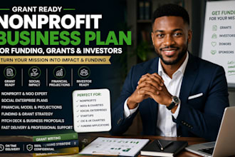 write grant ready nonprofit ngo social enterprise business plan with pitch deck