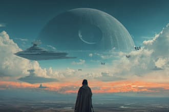 create star wars and sci fi illustration