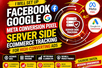 set up facebook google meta conversion pixel server side ecommerce tracking ads