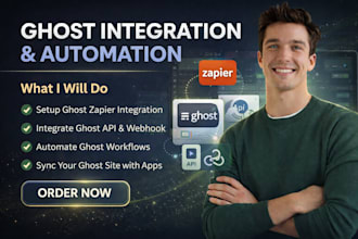 setup ghost zapier ghost integration ghost API ghost webhook automation